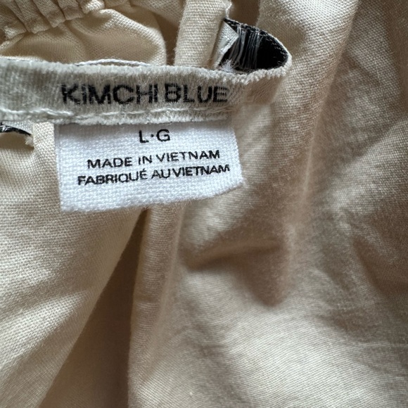 Kimchi Blue Puff Sleeve Whimsy Cropped Ruffle Top - Picture 4 of 4